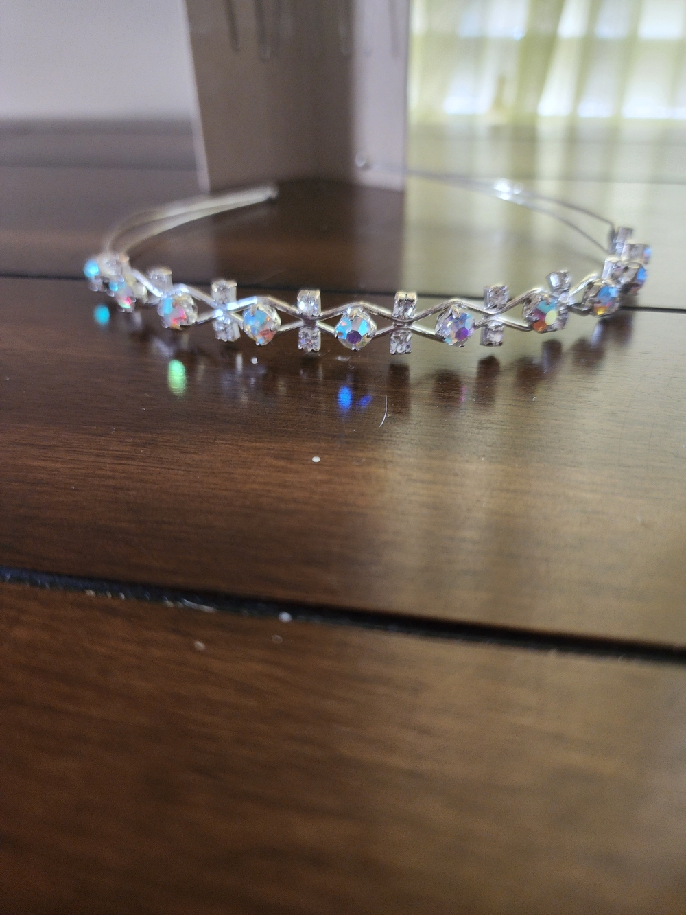 Crystal Accent Iridescent Hair Vine - Women Accessories